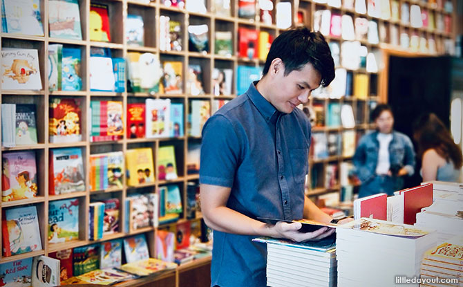 Man reading book