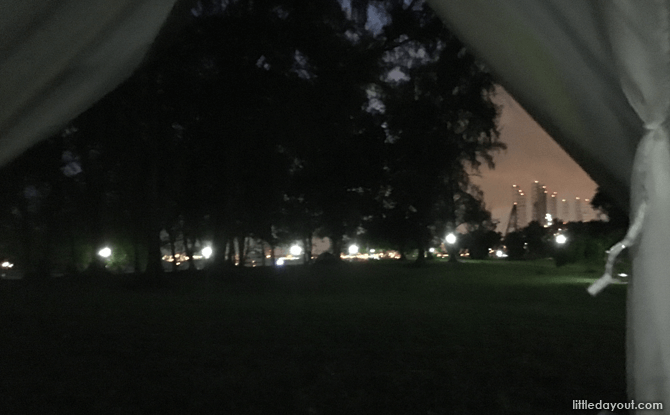 View from inside the Tent