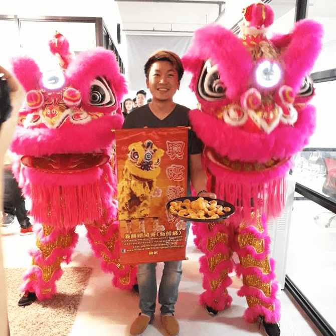 Lion dance in Singapore