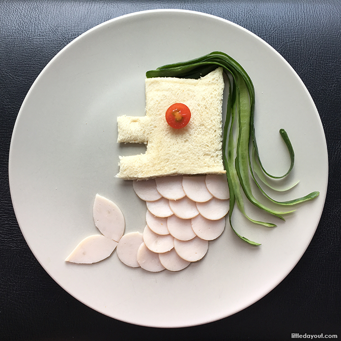 Merlion sandwich - Edible Singapore National Day Crafts