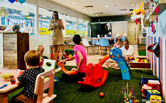 Playing at Sandy Dandy Indoor Playground