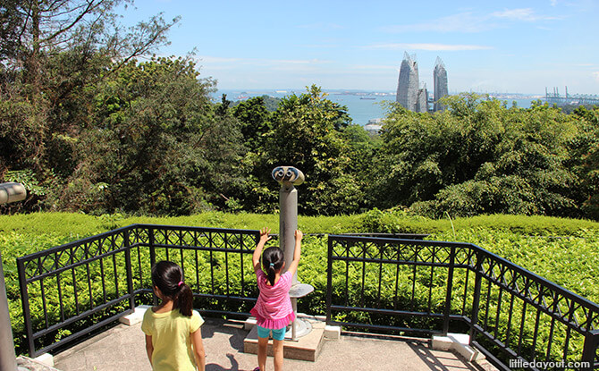 Telescopes pointing at views of Keppel Harbour on Mount Faber Point