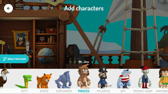 Characters in Toontastic 3D