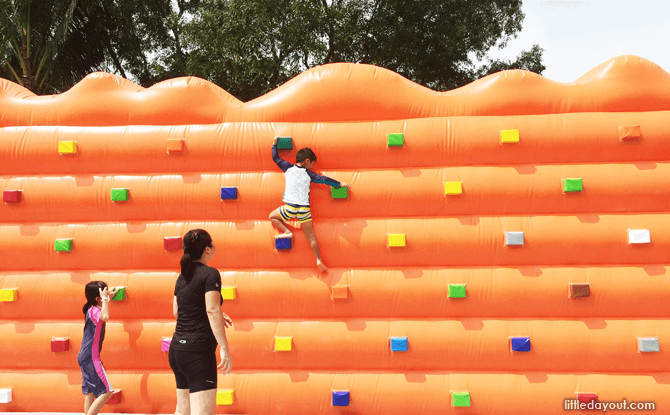 Sentosa FunFest 2016 inflatable traversing wall