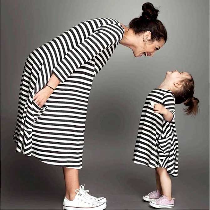 e07 Striped Mum Kids Dress