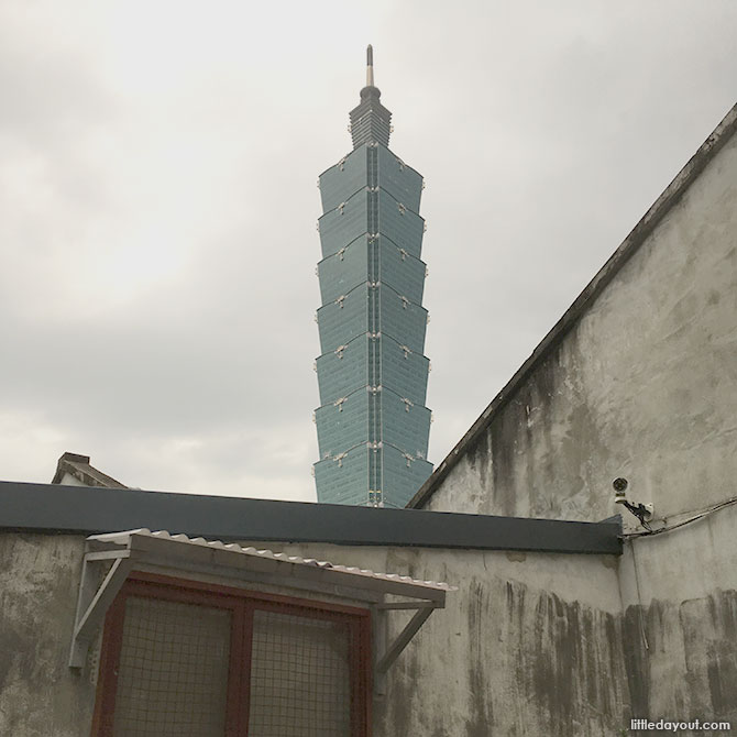 View of Taipei 101 from SiSi Nan Cun.