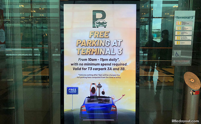 Free Parking at Changi Airport T3