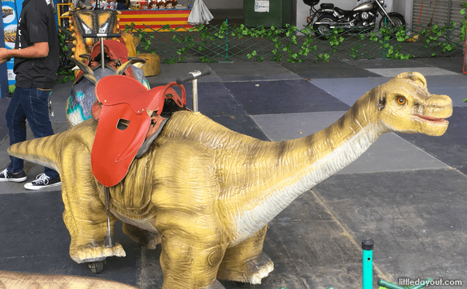 Saddle up and ride a dinosaur