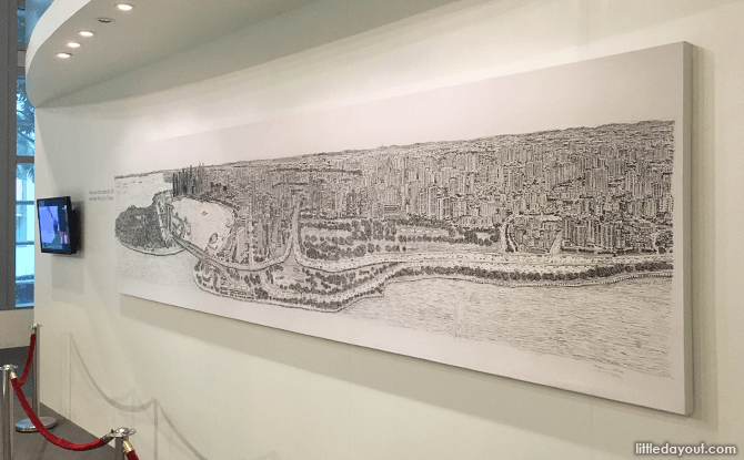 View a copy of a drawing by British artist Stephen Wiltshire, who is a savant, of the Singapore CBD. The original can be seen at National Gallery Singapore.