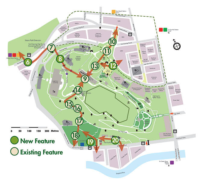 Map of Fort Canning Park