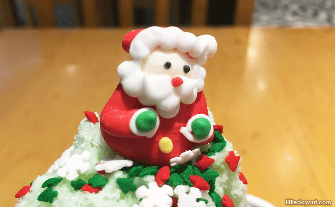 Santa on the Snowy Christmas Tree