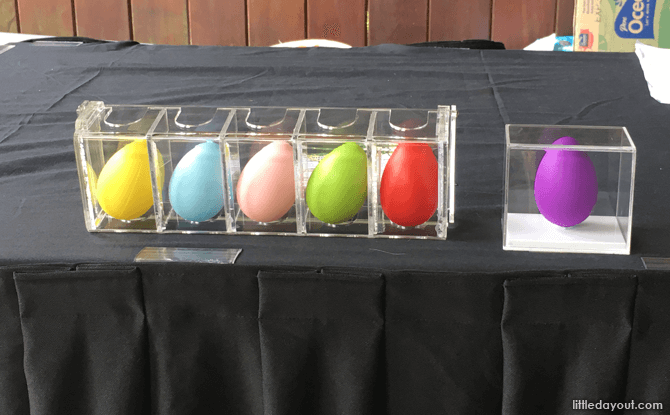 Different coloured eggs to be found at Jurong Bird Park