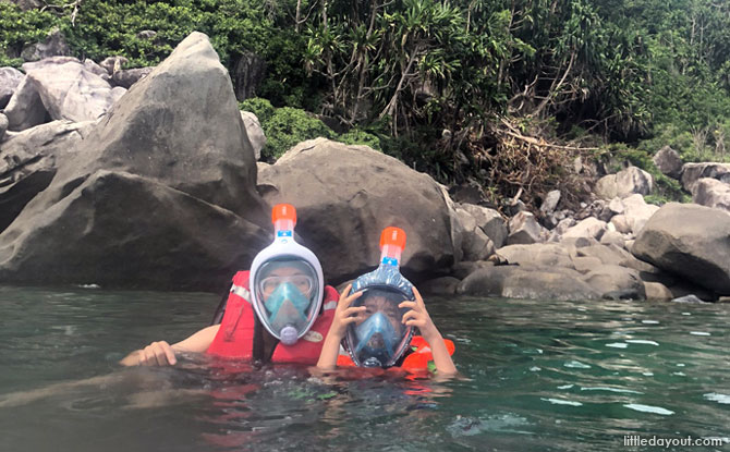 Going On A Road Trip To Malaysia: Family Holiday To Tioman With Kids 9 We were able to snorkel with ease, thanks to our friends who advised us to buy the full face masks from Singapore. The usual snorkelling equipment provided by the resorts may be hard for kids to use as they have to learn how to breathe through their mouths while biting the tube.