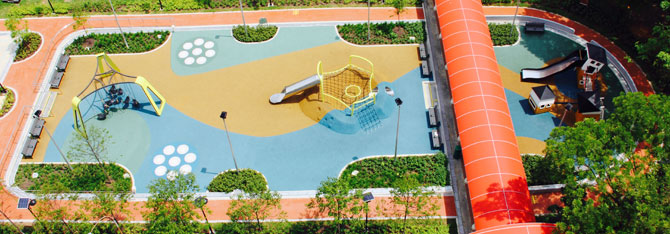 Yishun Green interactive playground aerial