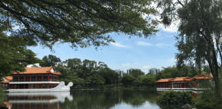 Chinese Garden Stone Boat