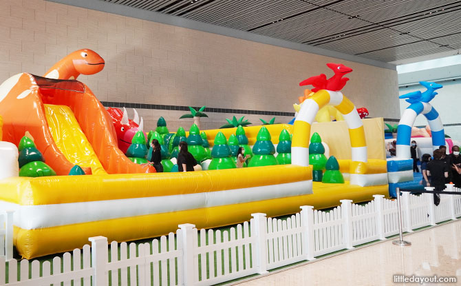 Dinosaur Bouncy Castle at Changi Airport