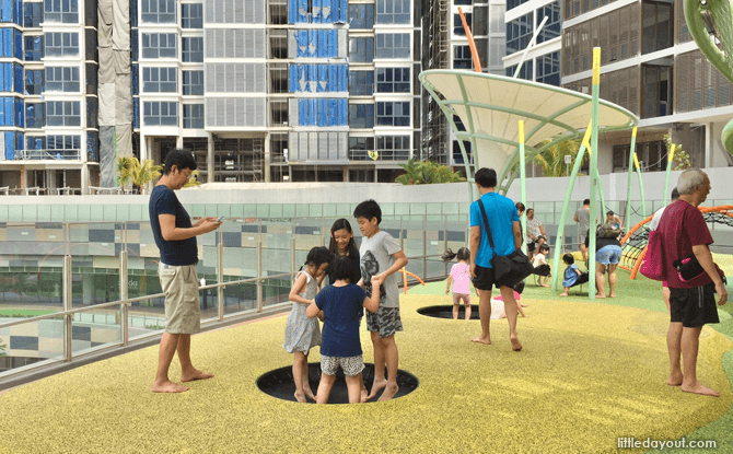 Waterway Point playground trampolines