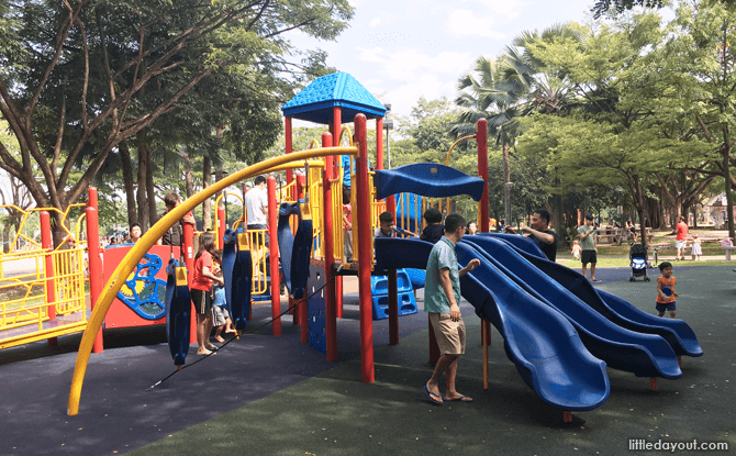 Slides at the Inclusive Playground, West Coast Park