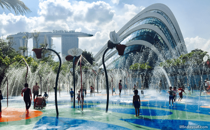 Water play area, Far East Organization Children's Garden