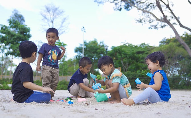 Sand pit at Coastal PlayGrove, East Coast Park