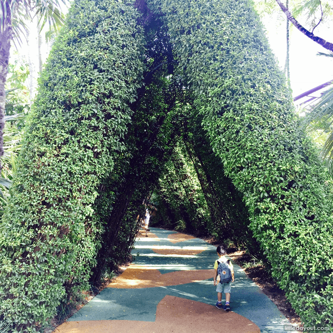 Water play area, Far East Organization Children's Garden's Adventure Trail