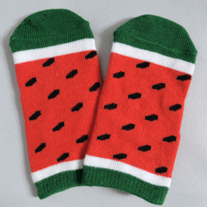 baby socks watermelon