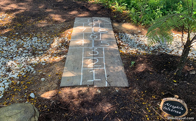 Hopscotch play area