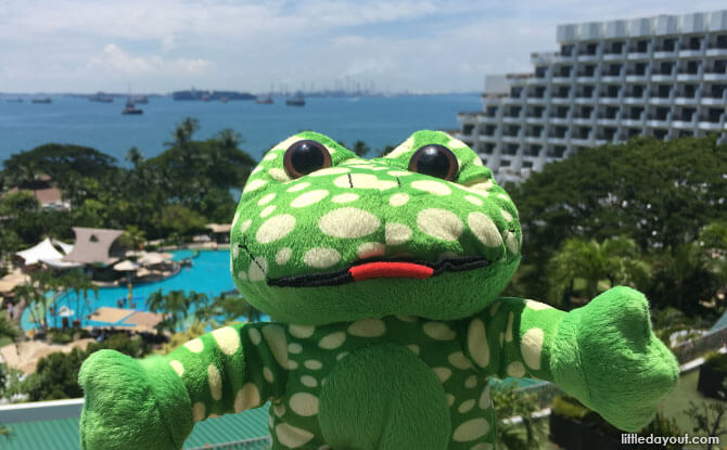 Rasa Sentosa Resorts’ mascot, Toots the friendly frog