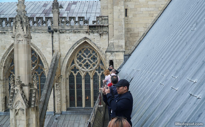 Outdoor passage at the York Minster Tower Climb