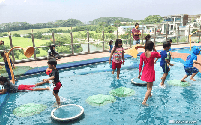 Waterway Point playground stepping stones