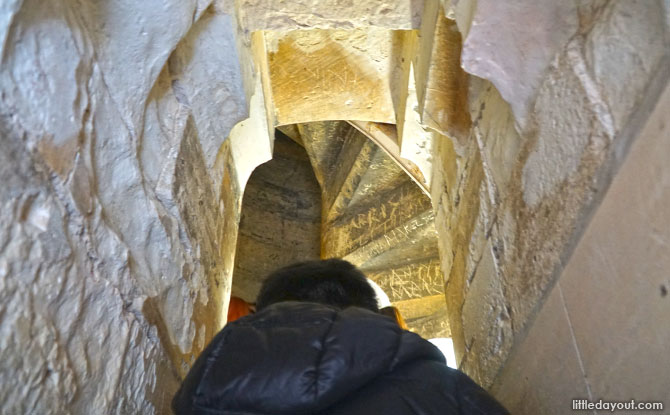 Climbing up the York Minster Central Tower