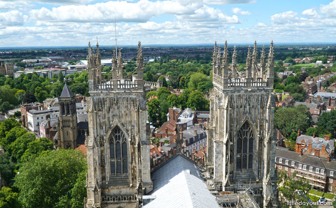 View from the top of York Minster