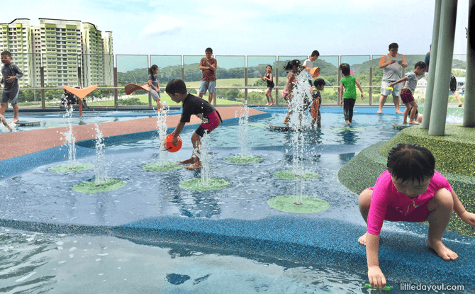 Waterway Point playground fountains