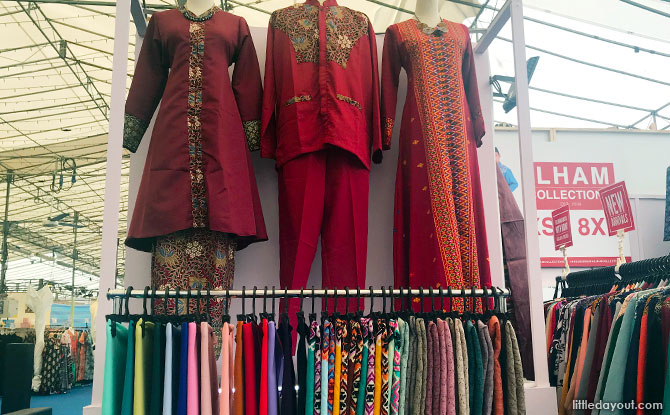 Festive Clothes and Items at the Hari Raya Bazaar