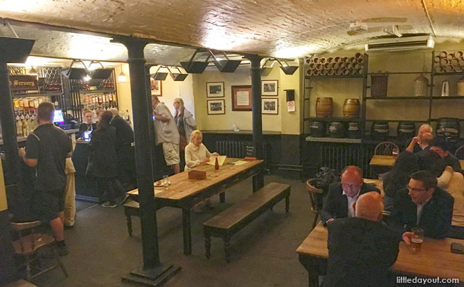 Dining in the cellars of Ye Olde Cheshire Cheese