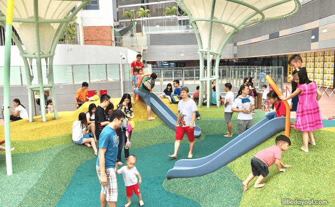 Waterway Point playground short slide