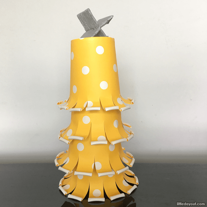 DIY Christmas decor tree stack