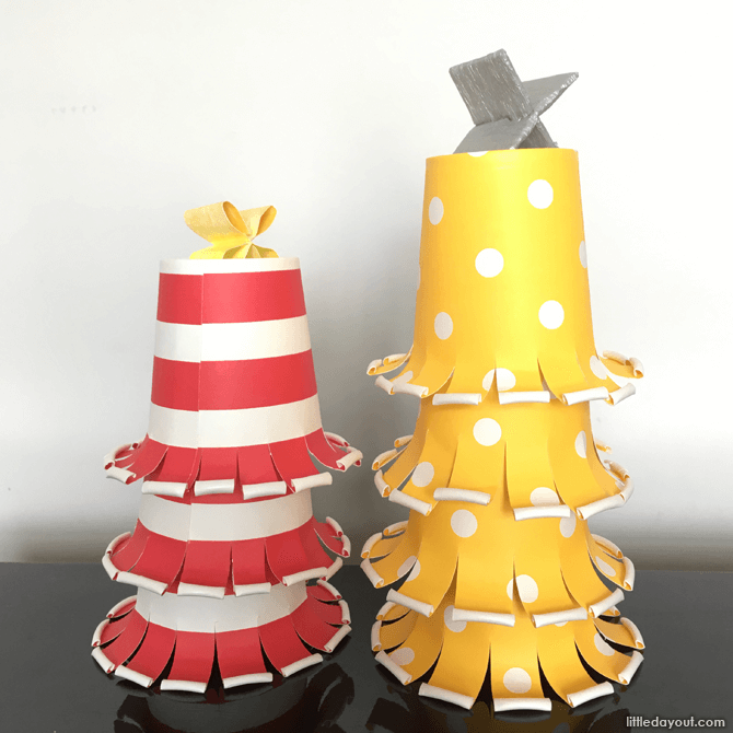 DIY Christmas decor tree stack