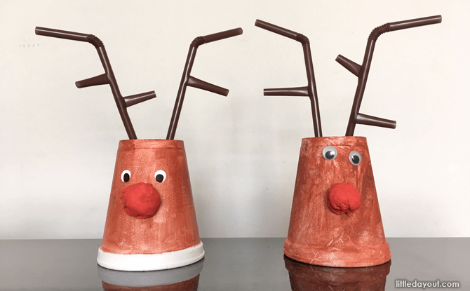 DIY Christmas decor Rudolph cup