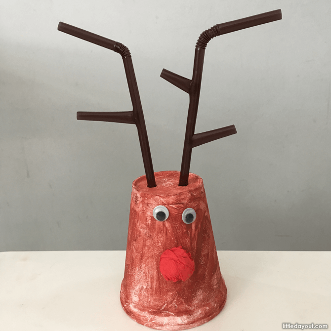 DIY Christmas decor Rudolph cup