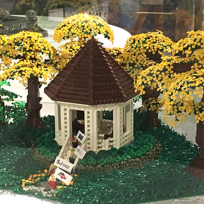 Lego version of the Bandstand at Singapore Botanic Gardens