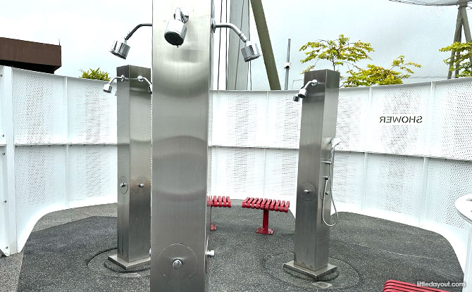 Shower Area at Egg Splash