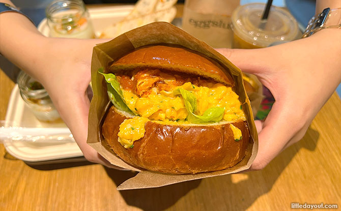 Enjoy Flavours Packed In Every Bite Of The Eggslut And Jumbo Seafood Chilli Crab Sandwich