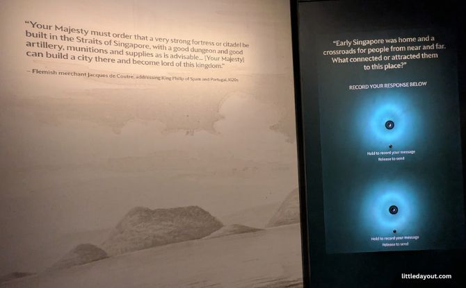Highlights Of National Museum Of Singapore's Newly Revamped Singapore History Gallery 2 Voice Input Station