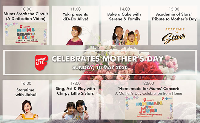 Celebrate Mother’s Day @ Home with Families For Life on 10 May 2020