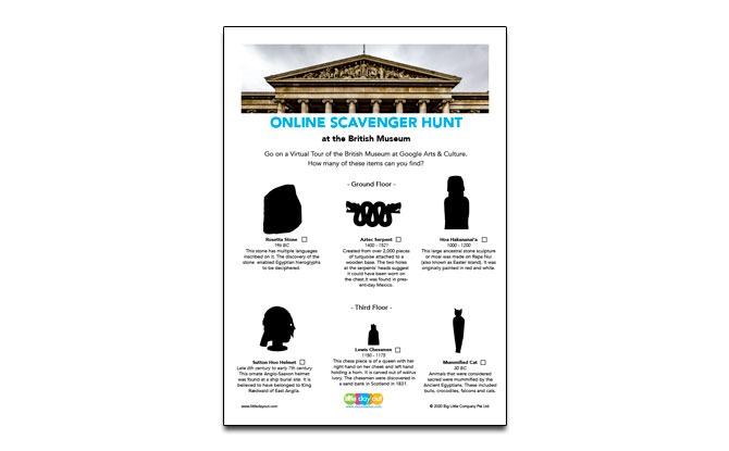 British Museum Virtual Visit Activity Sheet