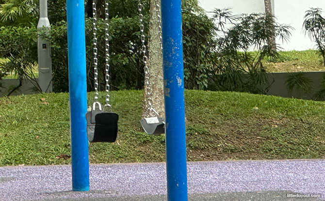 Firefly Park: Playgrounds & Green Space for All 5 swings at Clementi's Firefly Park