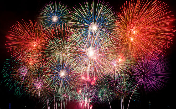 Fireworks at Singapore Sports Hub