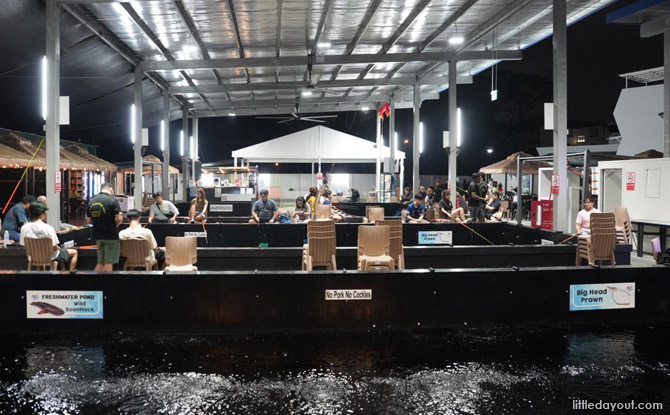 Family Day Out at Fish @ Woodleigh: Kampung Fishing, Prawning & More 7 where tiger prawns were included at the regular price