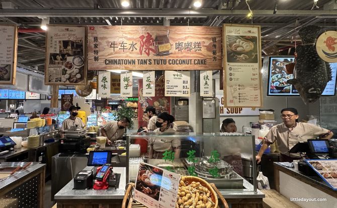 Food Republic Jewel Changi Airport: Food Court With 20+ Stalls, Including 4 Michelin Bib Gourmand Stalls, & Nostalgic Vibes 26 Chinatown Tan's Tutu Coconut Cake